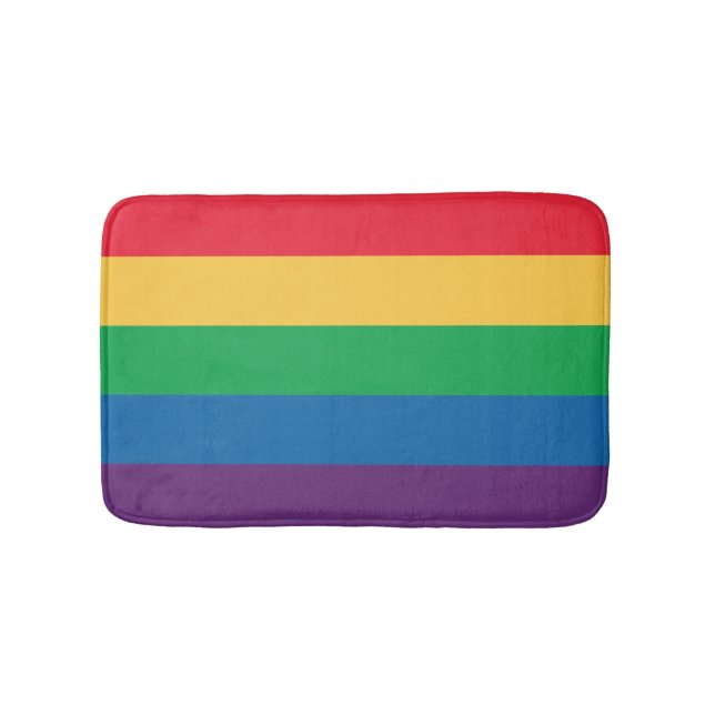 Rainbow Flag Bathroom Mat (Front)
