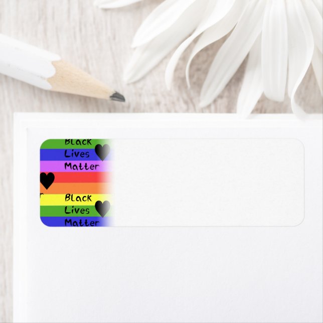 Rainbow Flag Black Lives Matter Text LGBTQ (Insitu)