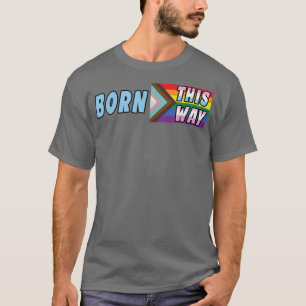 Rainbow Flag Born Way Gay Pride LGBTQ LGBT Pride M T-Shirt