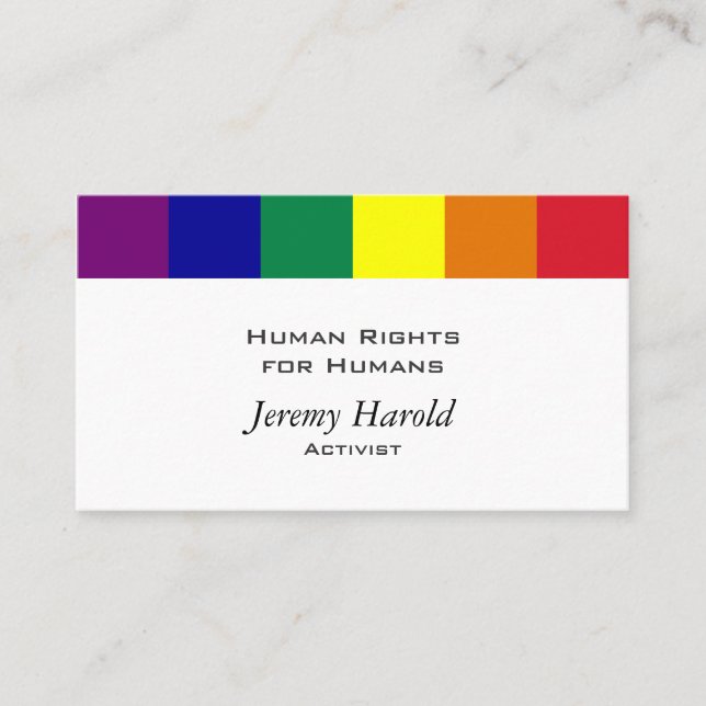Rainbow Flag Business Card (Front)