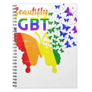 Rainbow Flag Butterfly LGBT  Notebook