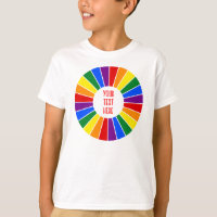 RAINBOW FLAG BUTTON RAYS + your sign or text