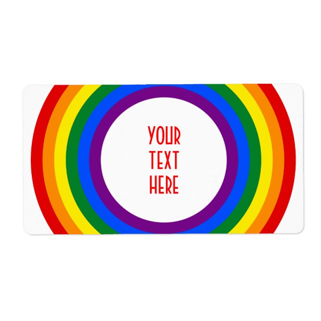 RAINBOW FLAG BUTTON + your sign or text (Front)
