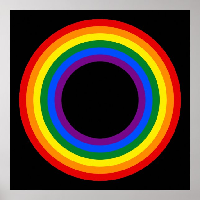 RAINBOW FLAG BUTTON + your sign or text (Front)