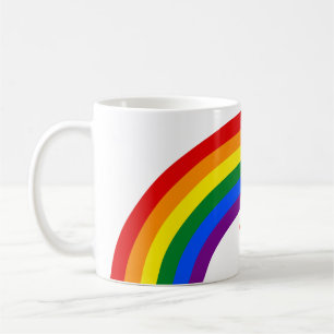 RAINBOW FLAG BUTTON + your sign or text Coffee Mug