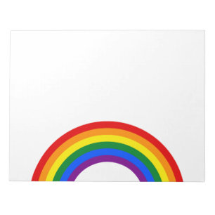 RAINBOW FLAG BUTTON + your sign or text Notepad