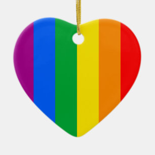 Rainbow Flag Ceramic Tree Decoration