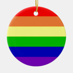 Rainbow Flag Ceramic Tree Decoration