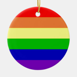 Rainbow Flag Ceramic Tree Decoration