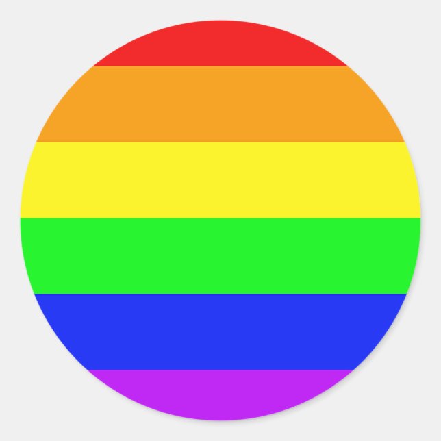 Rainbow Flag Classic Round Sticker (Front)