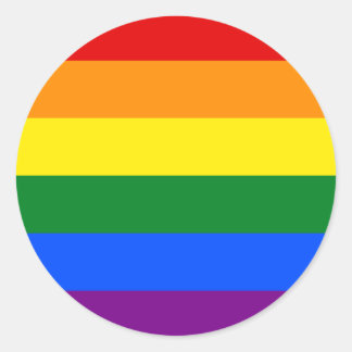 Rainbow flag classic round sticker