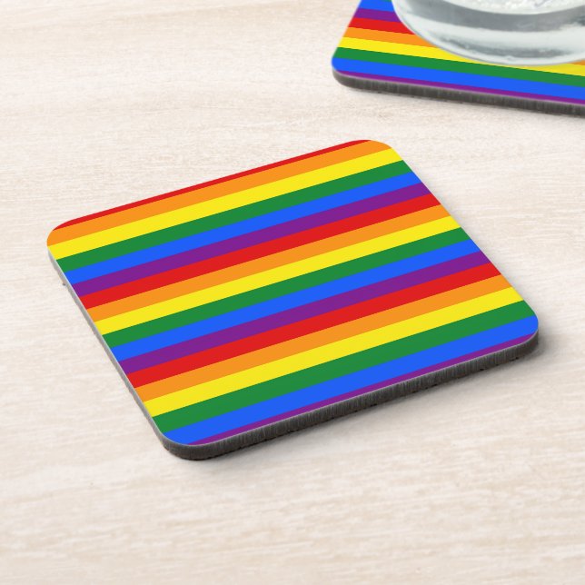 RAINBOW FLAG COLORS COASTER (Left Side)