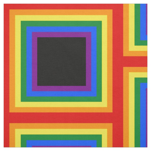 RAINBOW FLAG COLORS frame + your ideas Fabric (Swatch)