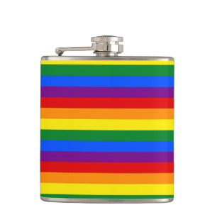 RAINBOW FLAG COLORS HIP FLASK