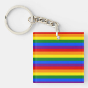 RAINBOW FLAG COLORS KEY RING