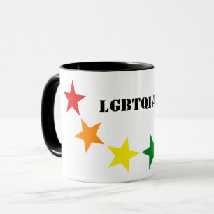 RAINBOW FLAG COLORS STARS + your ideas Mug