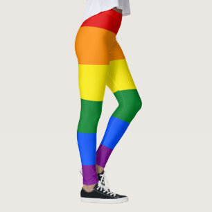 RAINBOW FLAG COLORS stripes + your ideas Leggings
