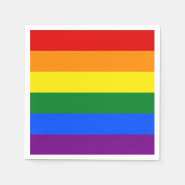 RAINBOW FLAG COLORS + your ideas Napkin (Front)