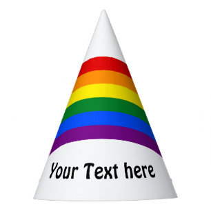 RAINBOW FLAG COLORS + your ideas Party Hat