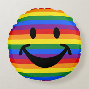 RAINBOW FLAG COLORS your ideas Round Cushion
