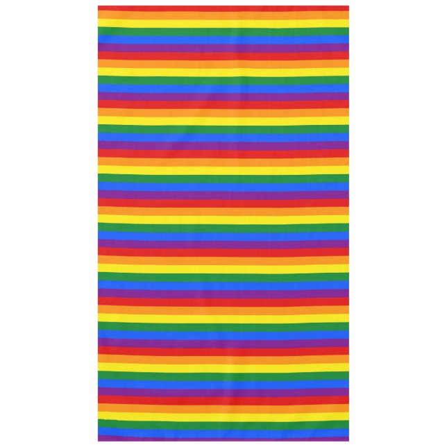 RAINBOW FLAG COLORS + your ideas Tablecloth (Front)