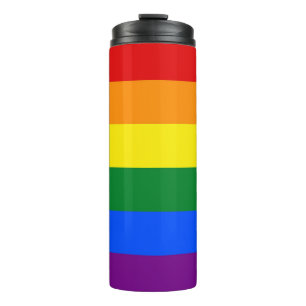 RAINBOW FLAG COLORS + your ideas Thermal Tumbler