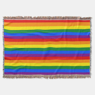 RAINBOW FLAG COLORS + your ideas Throw Blanket