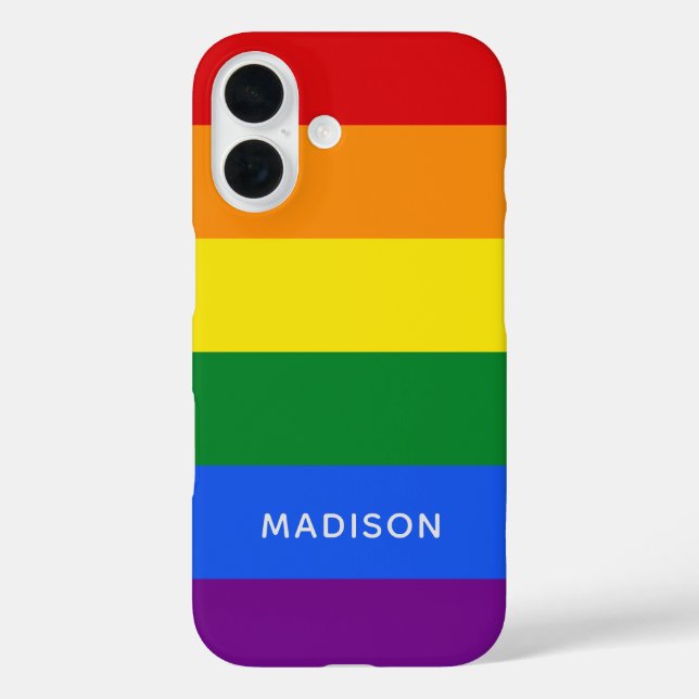 Rainbow Flag custom name phone cases (Back)