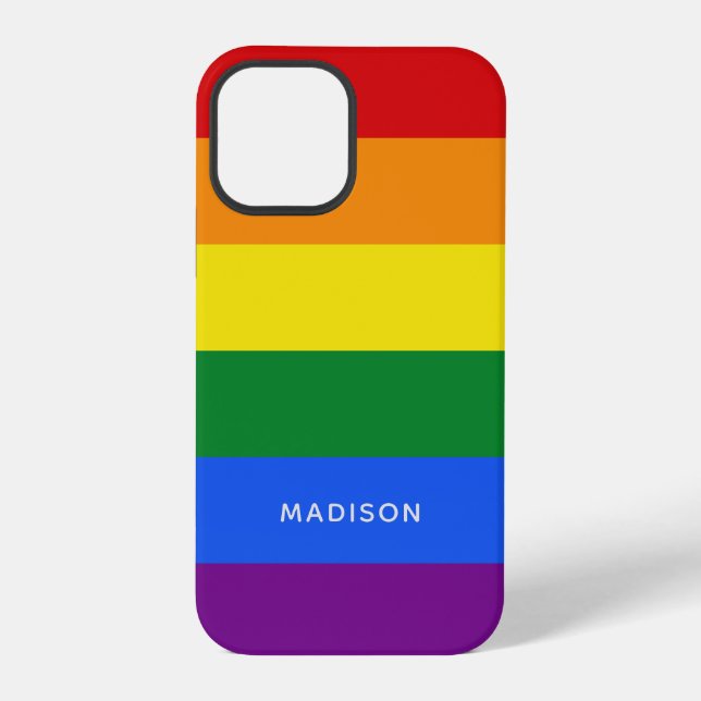 Rainbow Flag custom name phone cases (Back)