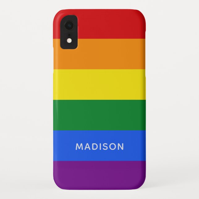 Rainbow Flag custom name phone cases (Back)