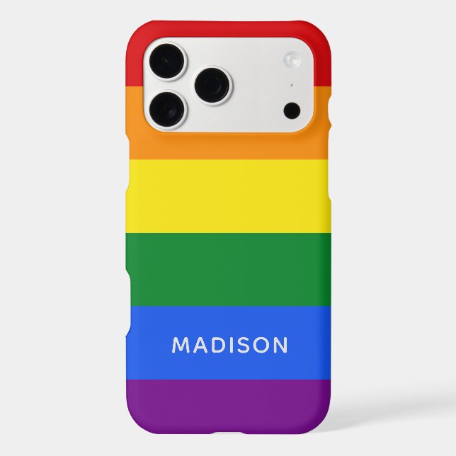 Rainbow Flag custom name phone cases (Back)