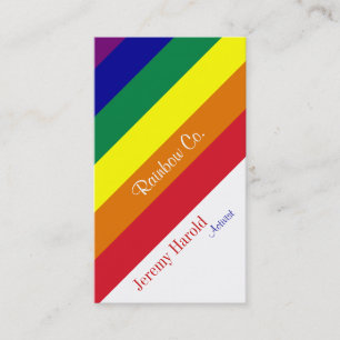 Rainbow Flag Diagonal Business Card