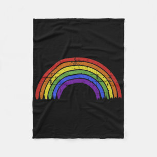 Rainbow Flag For Lgbtq+ Pride Month Awareness Comf Fleece Blanket