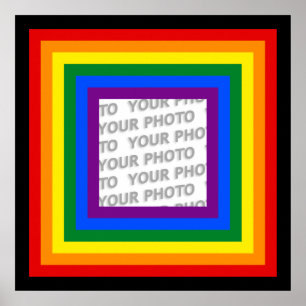RAINBOW FLAG FRAME + your sign or image