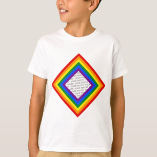 RAINBOW FLAG FRAME + your sign or image T-Shirt
