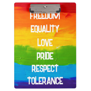 Rainbow Flag Gay Lesbian LGBT Clipboard