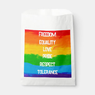 Rainbow Flag Gay Lesbian LGBT Favour Bags