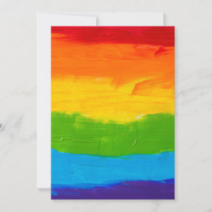 Rainbow Flag Gay Lesbian LGBT Holiday Card