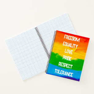 Rainbow Flag Gay Lesbian LGBT Notebook
