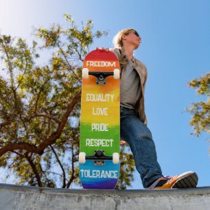Rainbow Flag Gay Lesbian LGBT Skateboard