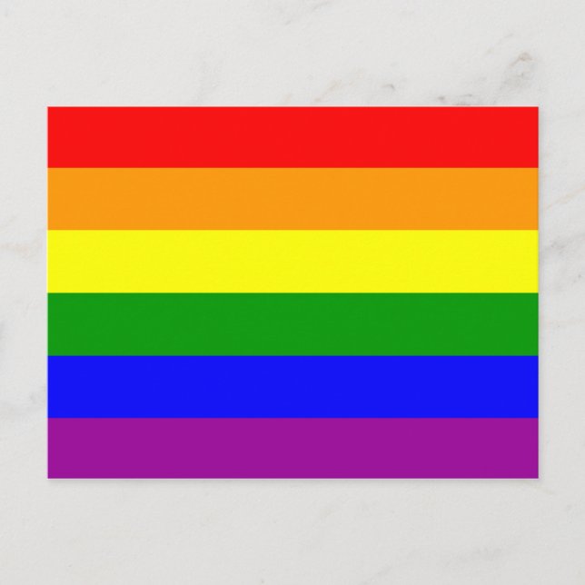Rainbow Flag Gay Lesbian Pride Postcard (Front)