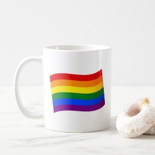 Rainbow Flag Gay Pride LGBT LGBTQ love is love Coffee Mug