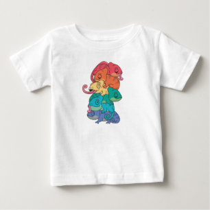 Rainbow Flag Gay Pride Lgbtq Chameleon Pile Baby T-Shirt