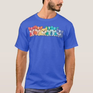 Rainbow Flag Gay Pride LGBTQ cute dog pride corgi T-Shirt