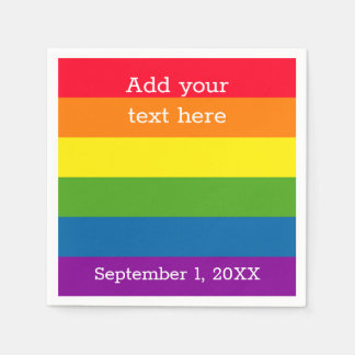 Rainbow Flag | Gay Pride | Personalised Napkin