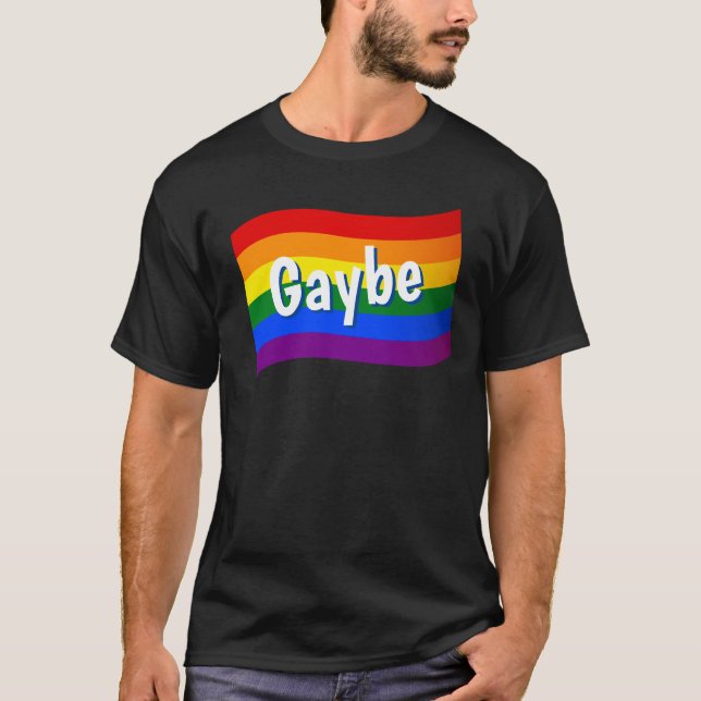 Rainbow Flag Gaybe child of gay parents gay family T-Shirt (Front)