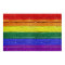 Rainbow Flag Grunge Brick Wall Poster
