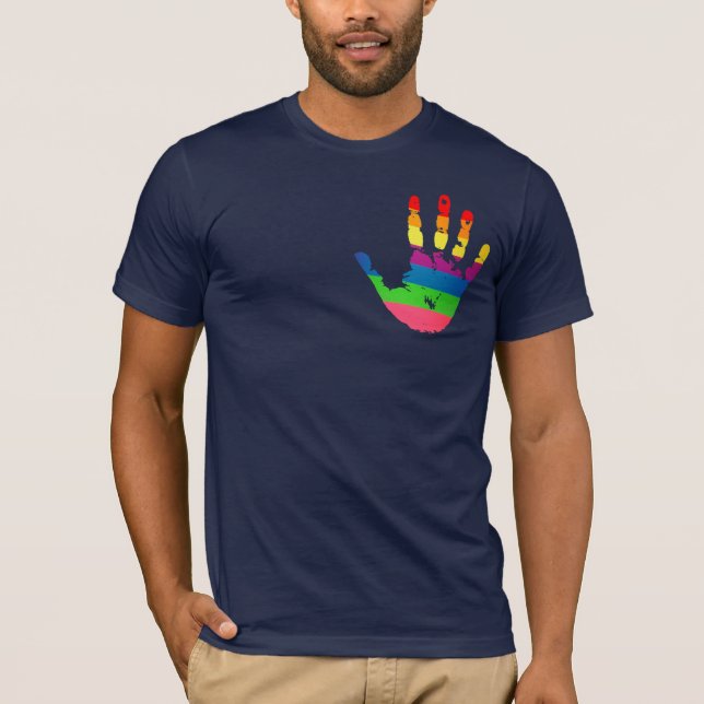 Rainbow Flag Handprint T-Shirt (Front)