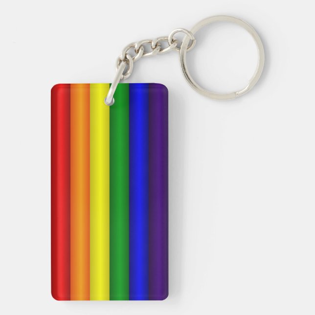 Rainbow Flag Key Ring (Back)