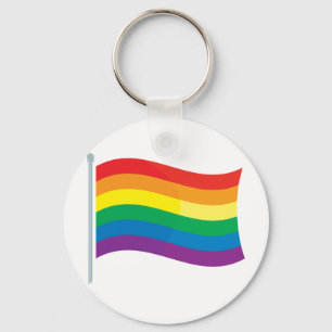 Rainbow Flag Key Ring